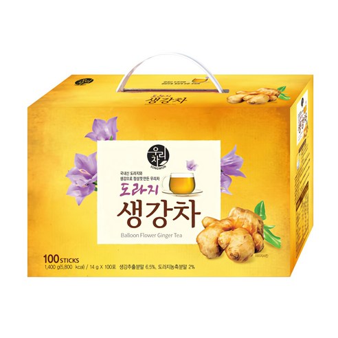 우리차 도라지 생강차, 14g, 100개입, 1박스