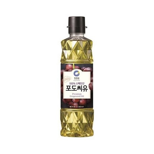 청정원 간편한 청정원 포도씨유 900ml 간식 야식 자취 1인가구 명절 제사 전 튀김 대용량 식자재, 21개