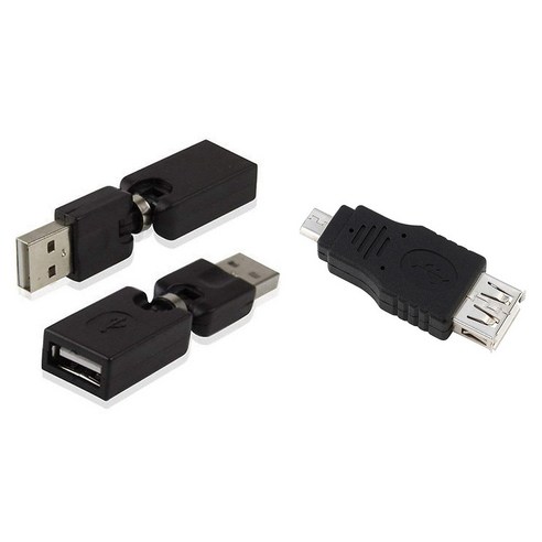 AFBEST 1 pcs 마이크로 USB 남성 - 여성 어댑터 및 2.0 유형 A 확장 변환기, 검정