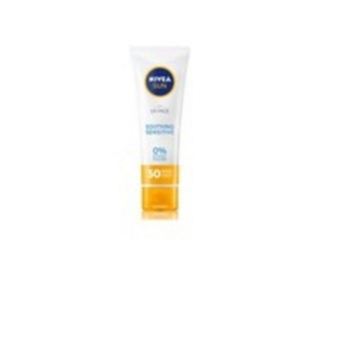 니베아 선 페이스 수딩 센서티브 크림 SPF 50+PA++++ 50ml X 2