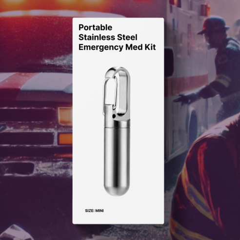 글램띵 스텐 알약 보관용 카라비너 키링 미니 리뷰 알약통