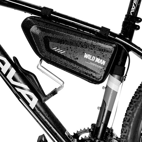자전거 가방 삼각형 가방 EVA 하드 쉘 자동차 가방 산악 자전거 가방 앞 빔 가방 승마 장비 국경, 블랙 정방향, 1.5L