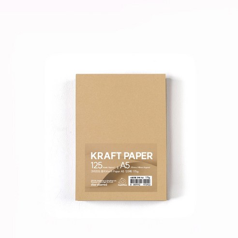 PaperPhant 크라프트지 Kraft Paper, 진한 브라운 A5 125매 175g