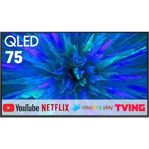 삼성 75인치 제로베젤 QLED 4K UHD 스마트 TV 75Q60, 방문설치, 스탠드형