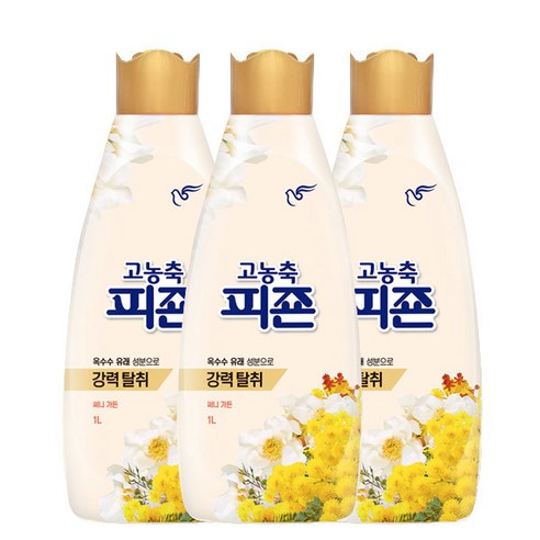 피죤고농축 리치퍼퓸 써니가든 1L x3게 섬유유연제, 3개