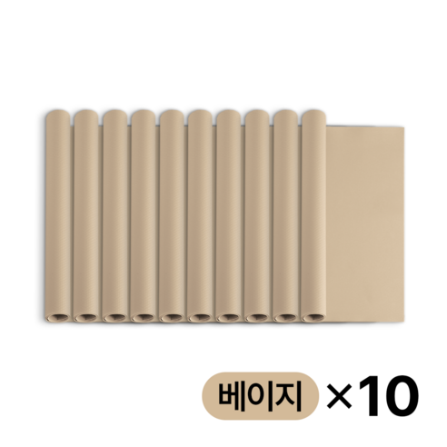 누리아띠 안전하고 간편한 EVA 주방 수납 논슬립 위생매트, 베이지, 10개