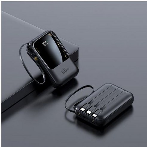 데보코 4in1 대용량 고속충전 보조배터리 PD 22.5W, 블랙, 10000mAh