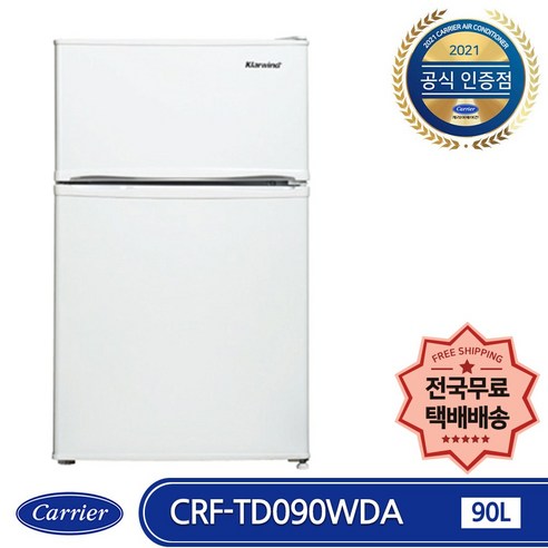 캐리어 클라윈드 슬림형 냉장고 90L 자가설치, CRF-TD090WDA