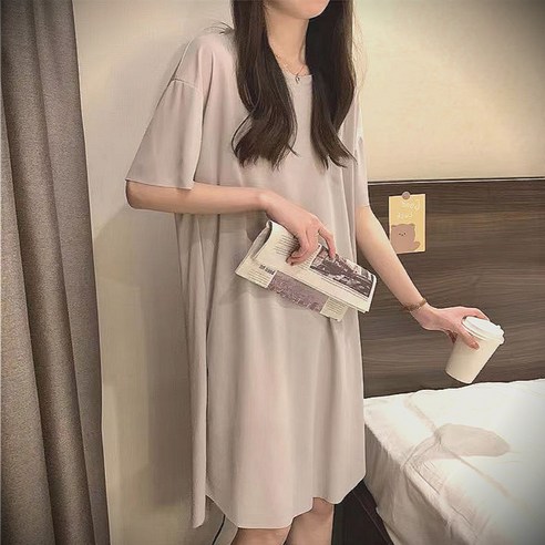 디미제이 여성 홈웨어 반팔 원피스