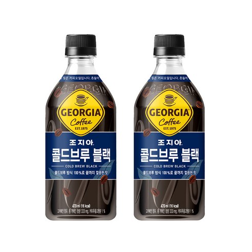 조지아 콜드브루 블랙 470ml 24입, 24개 [본사 직영] 캔커피