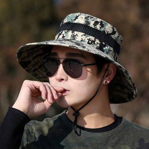 DFMEI 썬캡모자 습기 아웃도어 등산 캡 모자 바람막이 줄 전달 카모플라쥬 벙거지남성입니다., DFMEI 그레이요