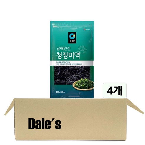 데일즈기획 대상 청정원 남해안산 청정미역, 200g, 4개