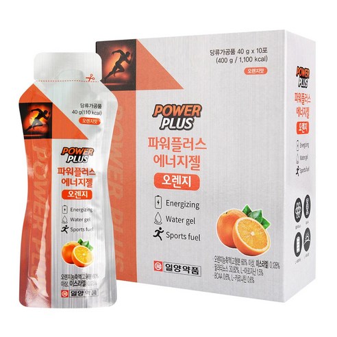 일양약품 파워플러스 에너지젤 오렌지맛 10포, 40g, 10개