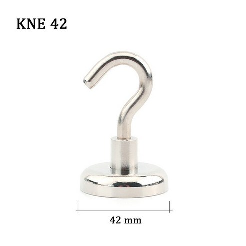 대형자석 1 Pcs 슈퍼 강한 네오디뮴 마그네틱 후크 헤비 듀티 벽걸이 걸이 키 홈 주방, [08] KNE42 Pull Max 66KG, 08 KNE42 Pull Max 66KG