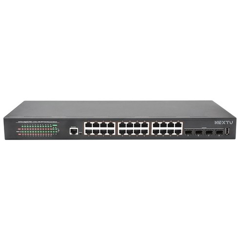 (NEXT POE7128L2-10G) 24포트 기가비트POE 10G 4포트SFP 스위칭허브 450W