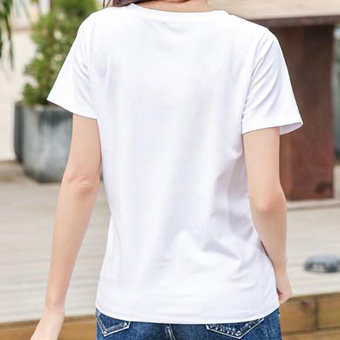 데일로엔 여성용 미키 브이넥 반팔 티셔츠: 편안함과 화사함의 조화