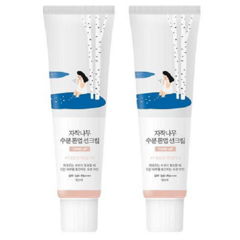 자작나무 수분 톤업 선크림 50ml+50ml 1개, 2개, 50ml