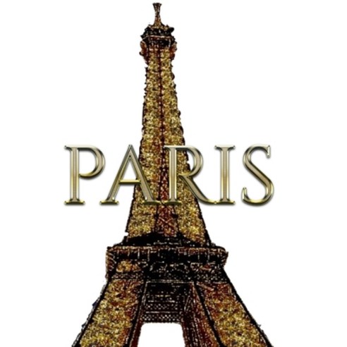 Paris Eiffel Tower Gold diamond Glitter Bling Creative blank journal sir Michael designer edition Paperback, Blurb