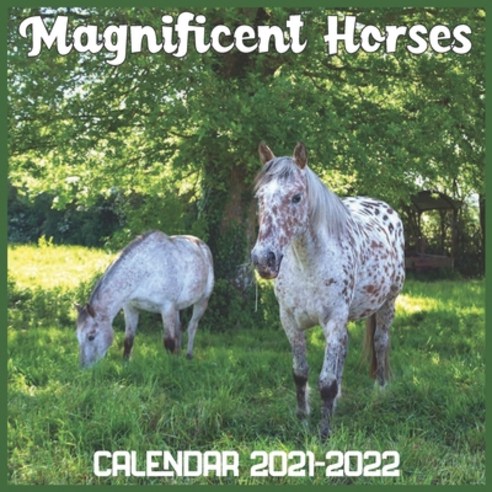 (영문도서) Magnificent Horses Calendar 2021-2022: April 2021 Through December 2022 Square Photo Book Mon... Paperback, Independently Published, English, 9798503245882