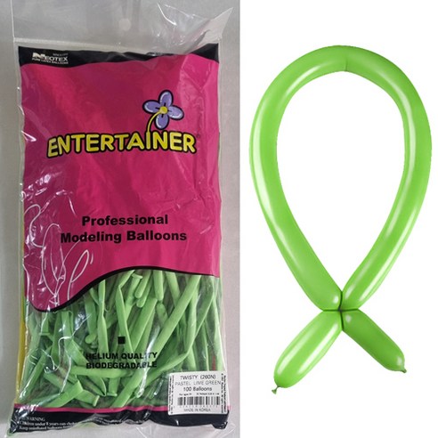 네오룬즈 260N 요술풍선, 파스텔  라임그린, 100개입