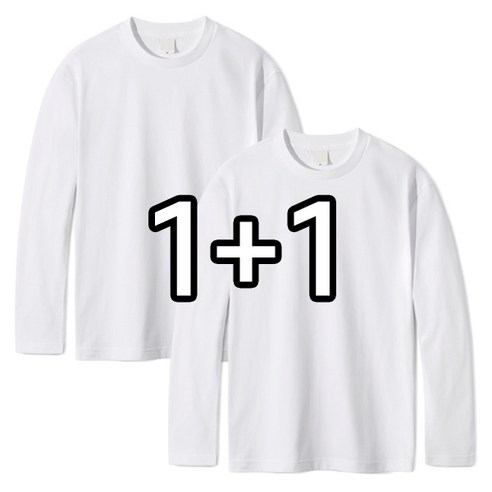 [1+1] 남녀공용 기본무지 17수긴팔티 (MDLT859TS)