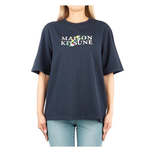 메종키츠네 23FW (LW00116KJ0119 INK BLUE) 여성 반팔 티셔츠 메종키츠네반팔 Best Top5