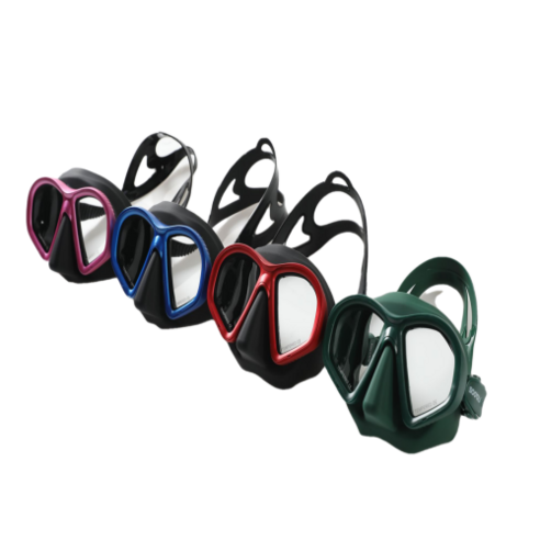 수올리 트래블링 스노클링 컴팩트 마스크 수중 물놀이 스노클 장비, 블랙+블루