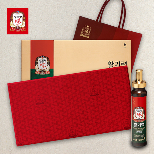 정관장 홍삼정 활기력 30병 정관장포장 쇼핑백, 20ml, 30개