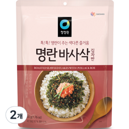 청정원 명란맛 바사삭 김자반 50g 2개, 6개