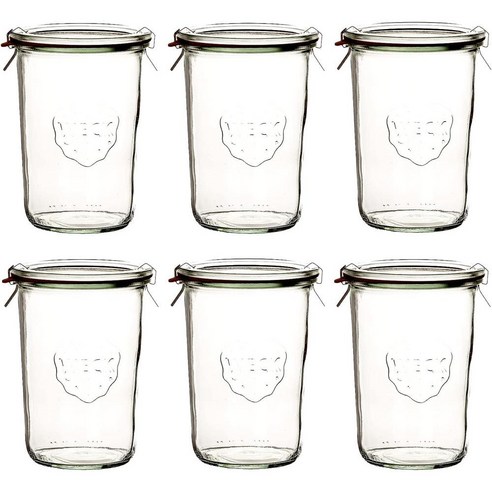 Weck 웩 유리 용기 850ml 6개입, 6개