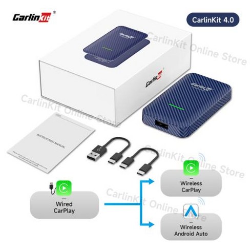 카링킷 Carlinkit 4.0 카플레이 무선 안드로이드 자동 유선-무선 폭스바겐 스코다 도요타 푸조 기아, 1) CarlinKit 4.0