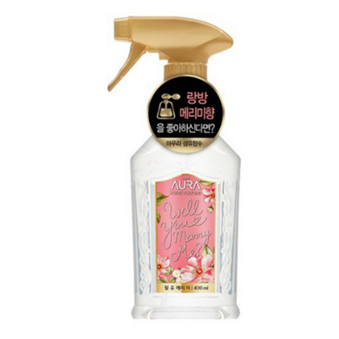 아우라 섬유향수 400ml 홀리데이판타지 본품, 윌유메리미, 1개