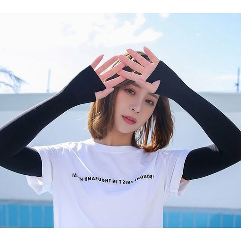 손등쿨토시 여름 골프 팔토시 여성 남성 1+1, 1개, 블랙+블랙