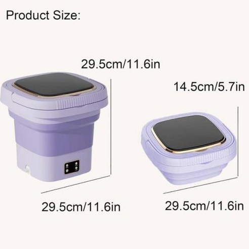 미니 탈수기 세탁기 소형 휴대용 접이식 탈수 기능 스마트 내구성 9L, 2) US type 1