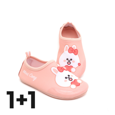 라인프렌즈 미니브라운앤프렌즈 하트 아쿠아슈즈(코니) (1+1 교차) 키즈아쿠아슈즈