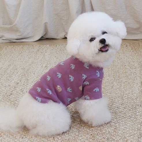오드스튜디오 데일리 베베 코알라 강아지 티셔츠, 퍼플