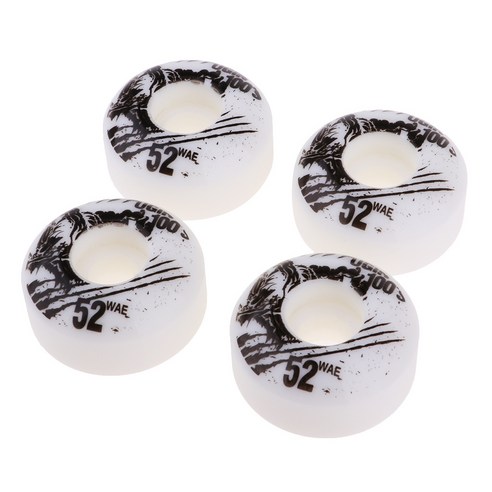 YSSHOP 4pcs PU 스케이트 보드 바퀴 교체, 화이트