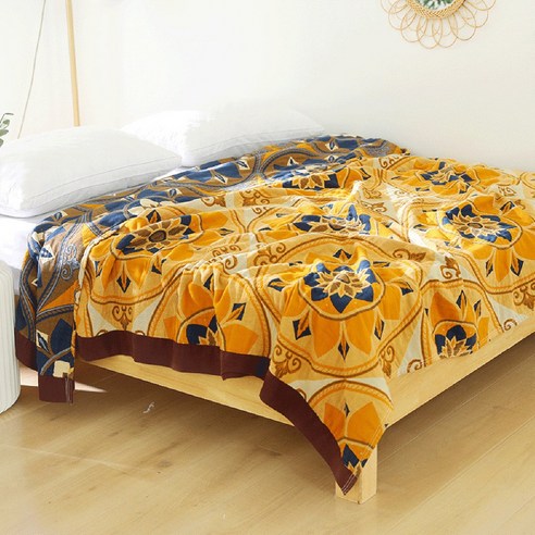 오랜친구들 고급 면 거즈 이불 - 에스닉, 옐로우