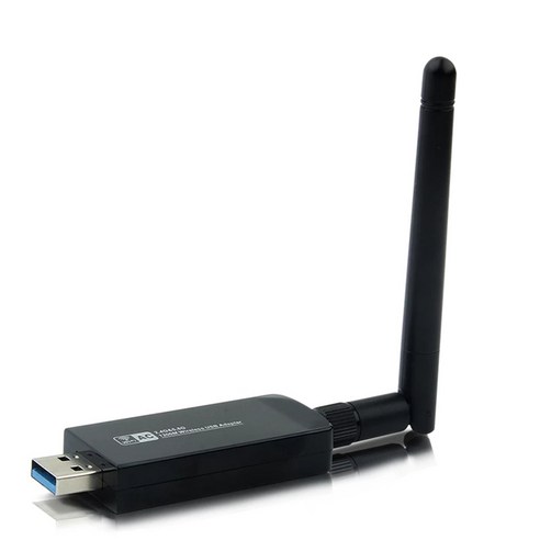 Xzante 듀얼 밴드 1200Mbps USB RTL8812AU 무선 Wlan Wifi Lan 어댑터 동글 802.11Ac 노트북 데스크탑 용 안테나 포함, 1개, 검정