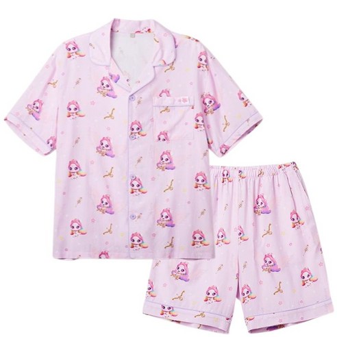 스파오 오로라핑 반팔 잠옷 세트: 여름밤을 수놓는 은은한 빛깔의 편안함 스파오오로라핑잠옷