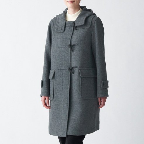 무인양품 MUJI 여성 프렌치 울 혼방 더플 코트 BDA03A0A