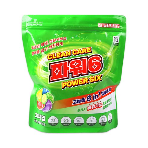 클린케어 파워6 고농축 6in1 캡슐세제 30개입, 1개