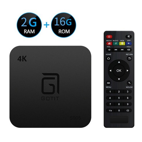 구글 크롬캐스트4 4k 미러링 OTT 셋탑박스 Gotat-S905 안드로이드 7.1 TV 박스 Amlogic S905W 1G/2GB RAM, 02 2GB 16GB_02 Eu 플러그