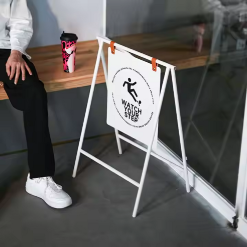 철제 입간판 걸이형 인쇄비포함 배송비포함 개업선물, 1개, 블랙