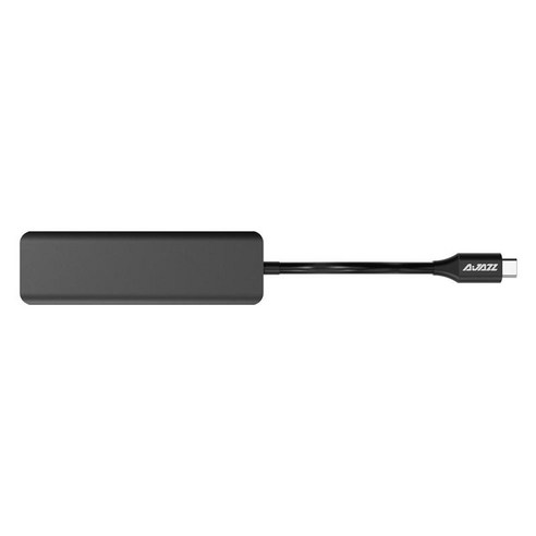 Ajazz USB C 허브 멀티 포트 1 USB-C 분배기 4K HDMI 출력 컨버터 3 USB 3.0 포트 100W PD 충전기 C형 장치와 호환되는 C형, AT101 블랙, 100x30x10.5mm, 알루미늄 합금