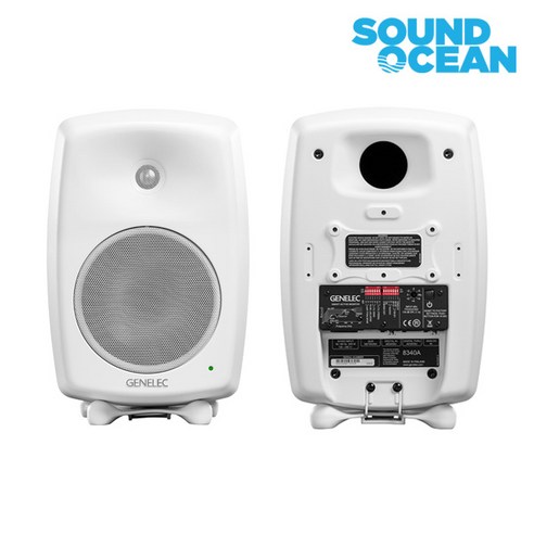 GENELEC SAM (Smart Active Monitor) 시리즈 제네렉 스튜디오 모니터 스피커 1통, 8340(화이트)