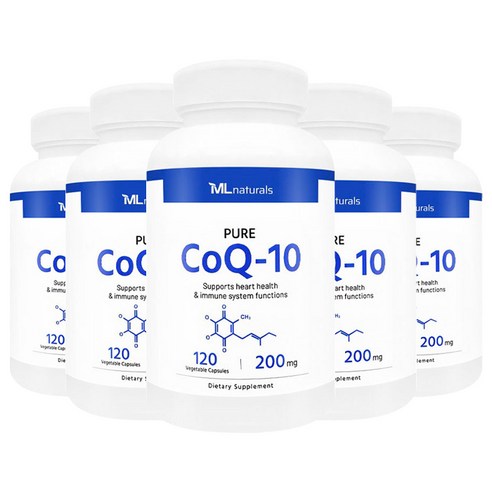마이라이프내추럴스 CoQ10 200mg 베지터블 캡슐, 120정, 5개