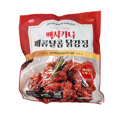 멕시카나 매콤달콤 닭강정 500g x 7팩, 21개