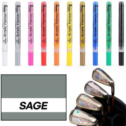 골타 골프채 커스텀 셀프 도색펜 28색상 아이언 드라이버 퍼터 웨지 꾸미기, [GOLF]21-SAGE, 2개