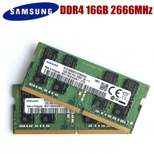 [해외]삼성 노트북 DDR4 16GB 8GB 4GB PC4 2133MHz 또는 2400MHz 2400T 또는 2133P DIMM 노트북 메모리 4G 8G DDR4 RAM, 16G DDR4 2133 X2개